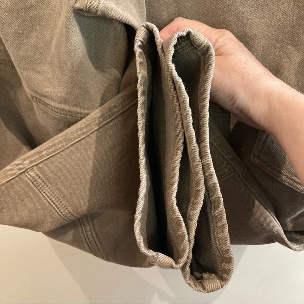 WILFRED FREE Sz 12 Multiple Pockets High Rise Heavy Canvas Modern Cargo Pants - Picture 8 of 13